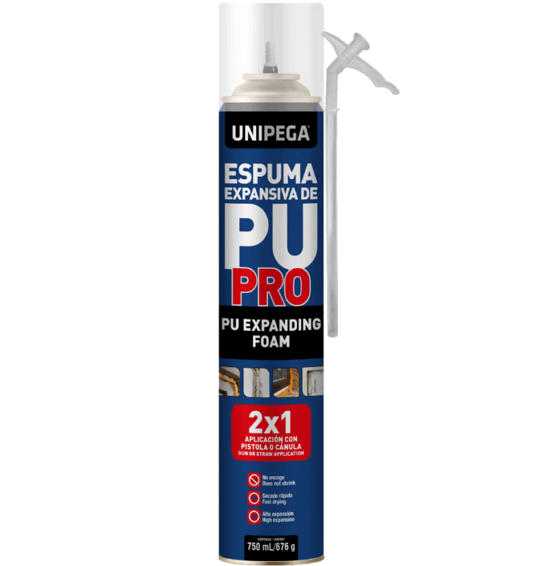 Espuma Expansiva de PU PRO 750ml/676g - Unipega