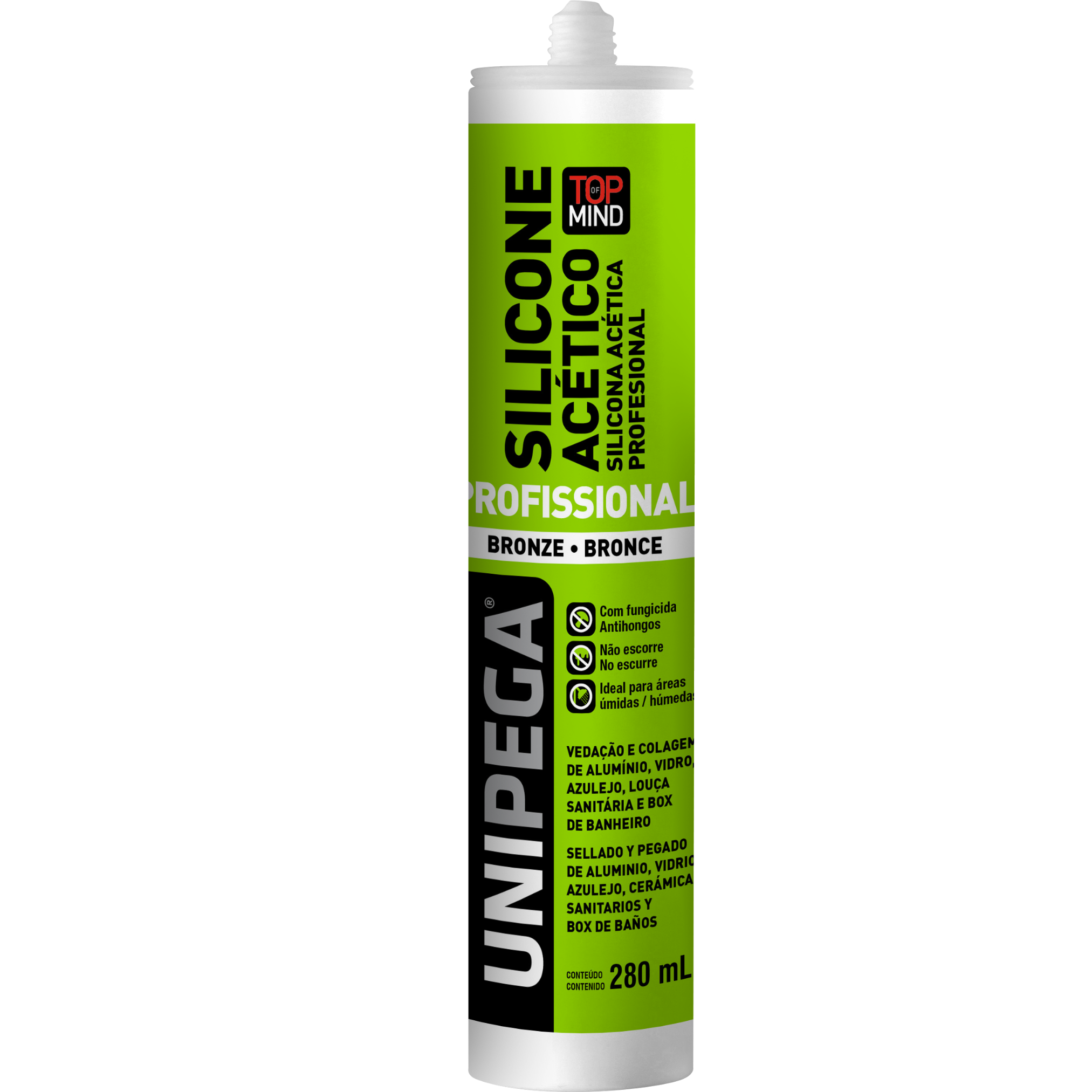 Silicone Acético Profissional Bronze